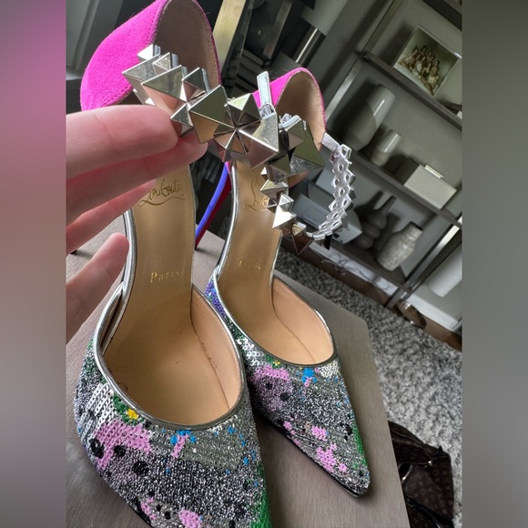 Christian Louboutin multi-colored Heel Shoes EU 38.5 - Picture 8 of 11